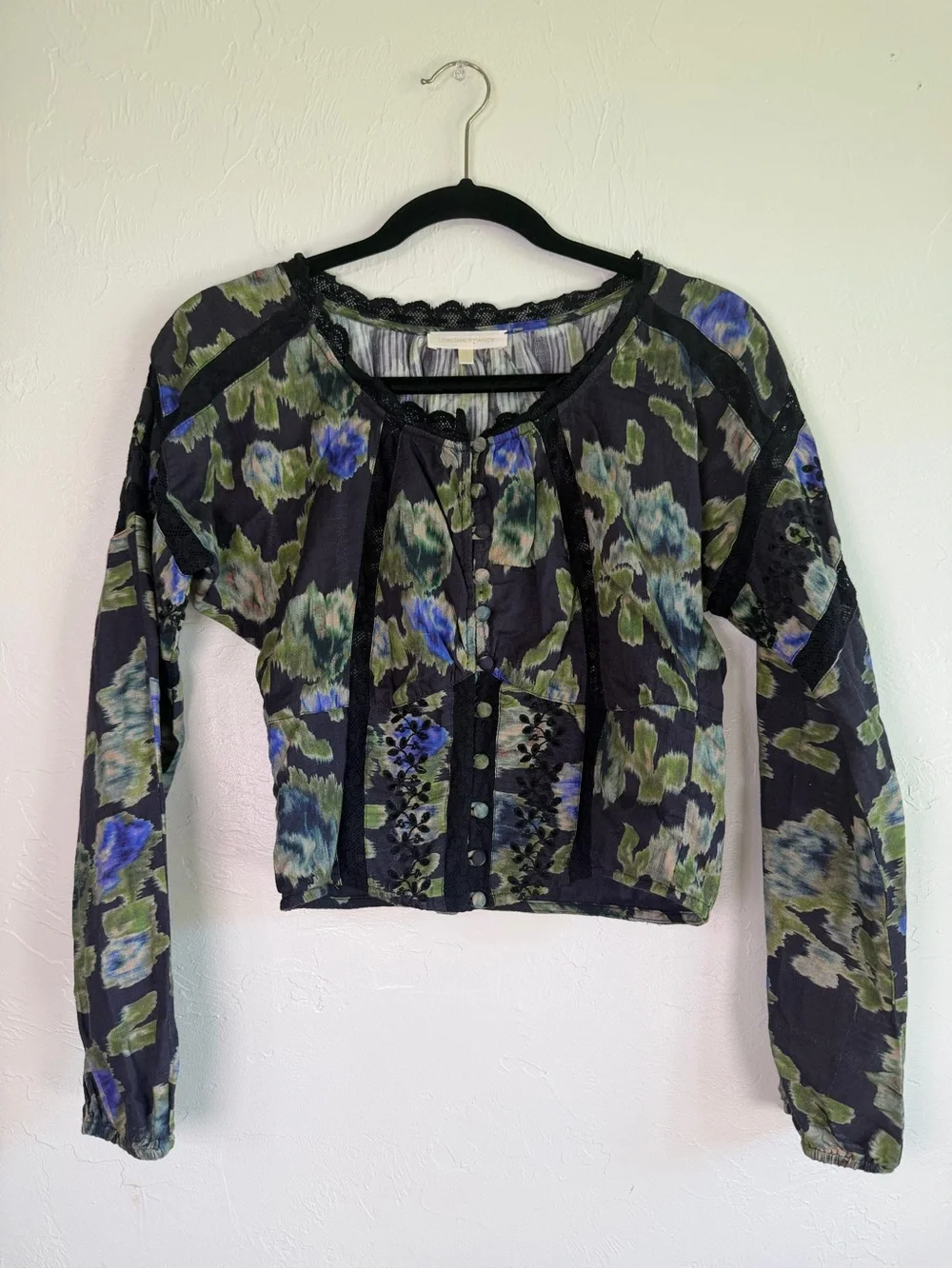 LoveShackFancy Nayeem top deep blue trace size 4